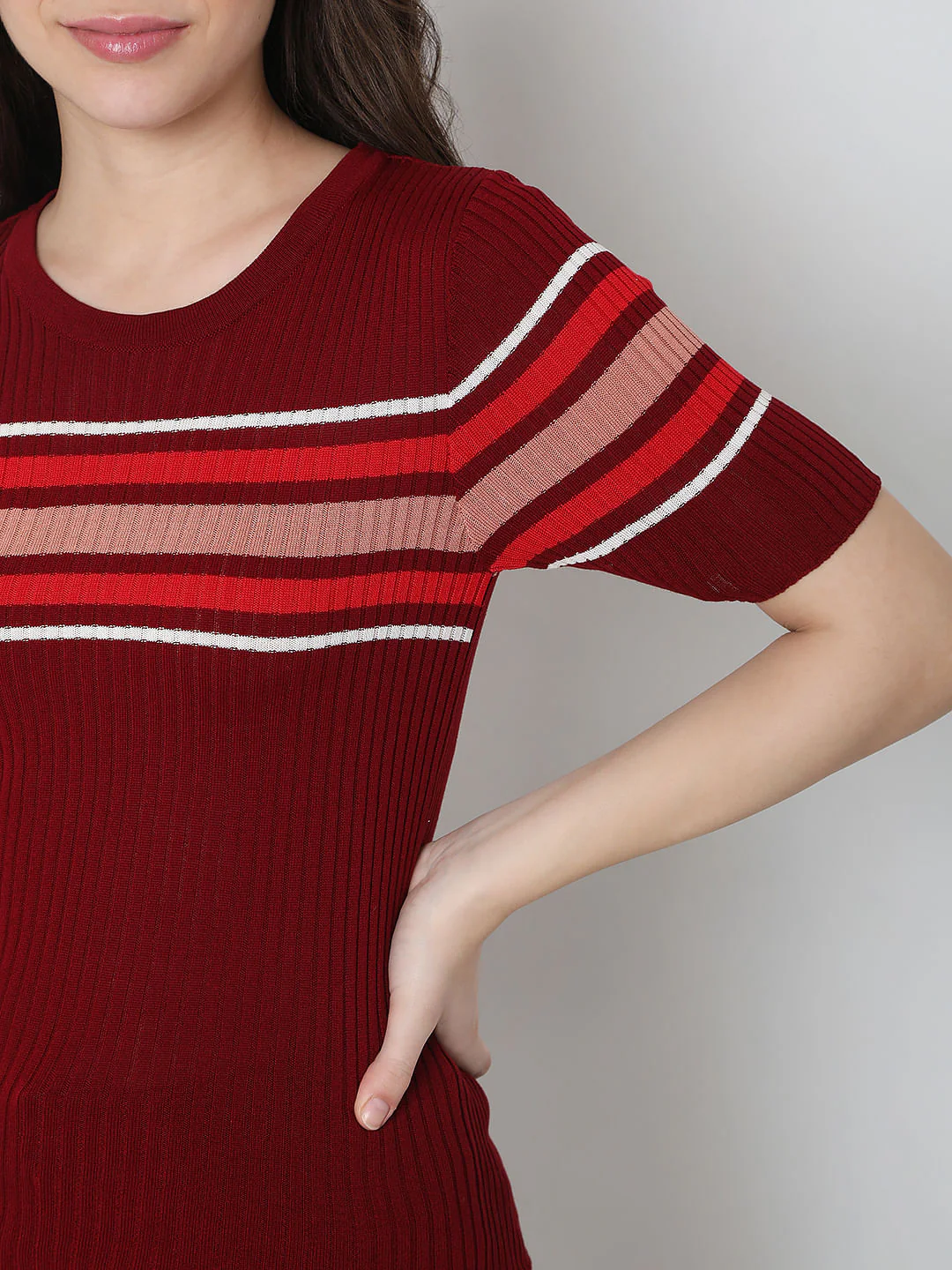 Red Ribbed Top - Image 6