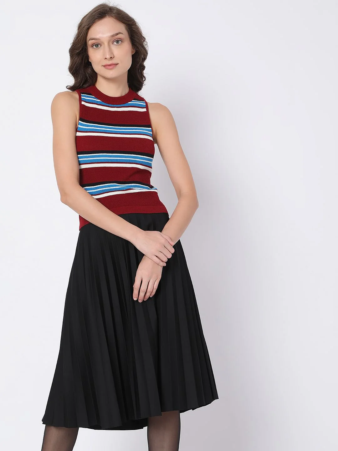 Maroon Striped Top - Image 2