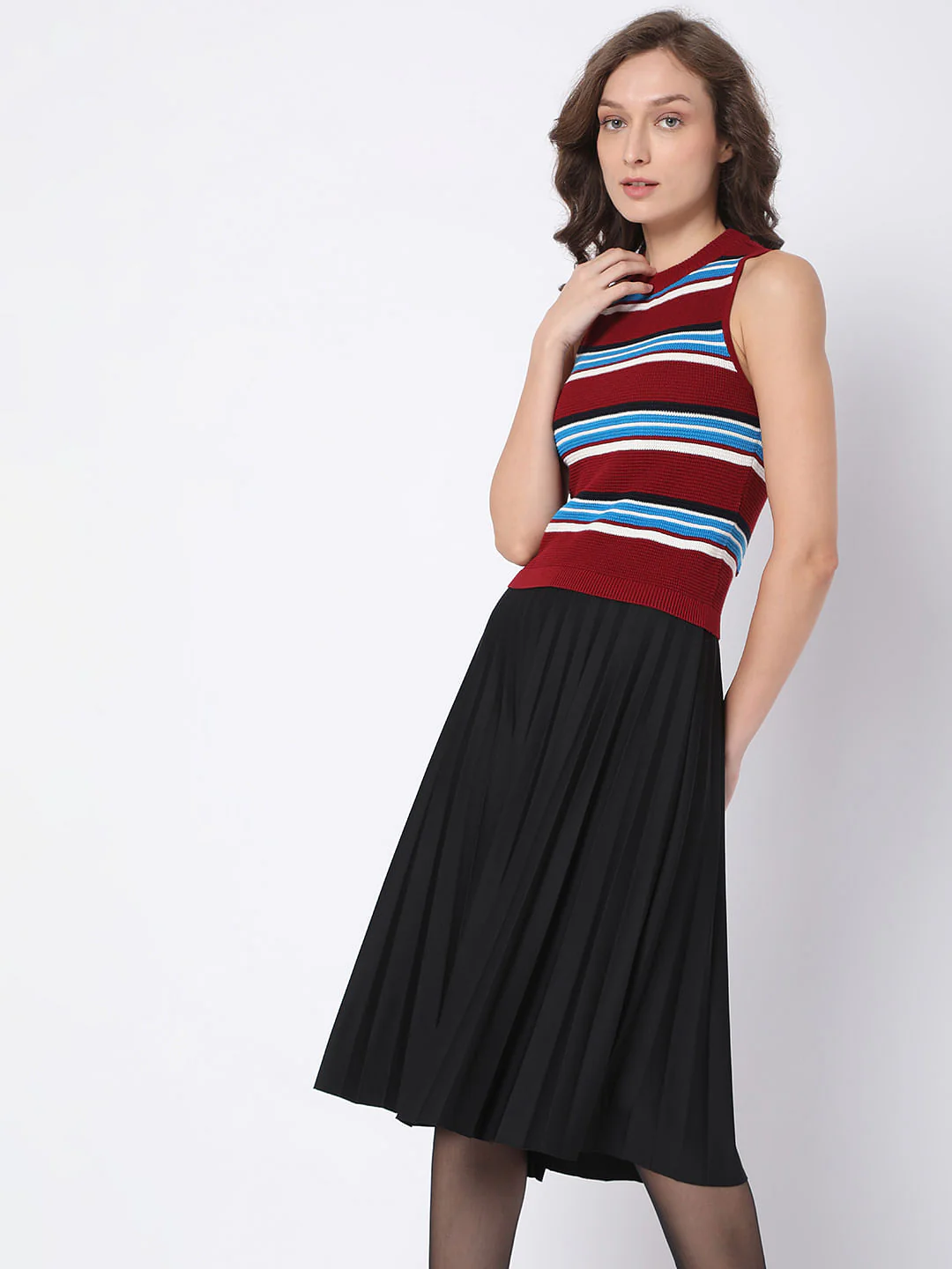 Maroon Striped Top - Image 3