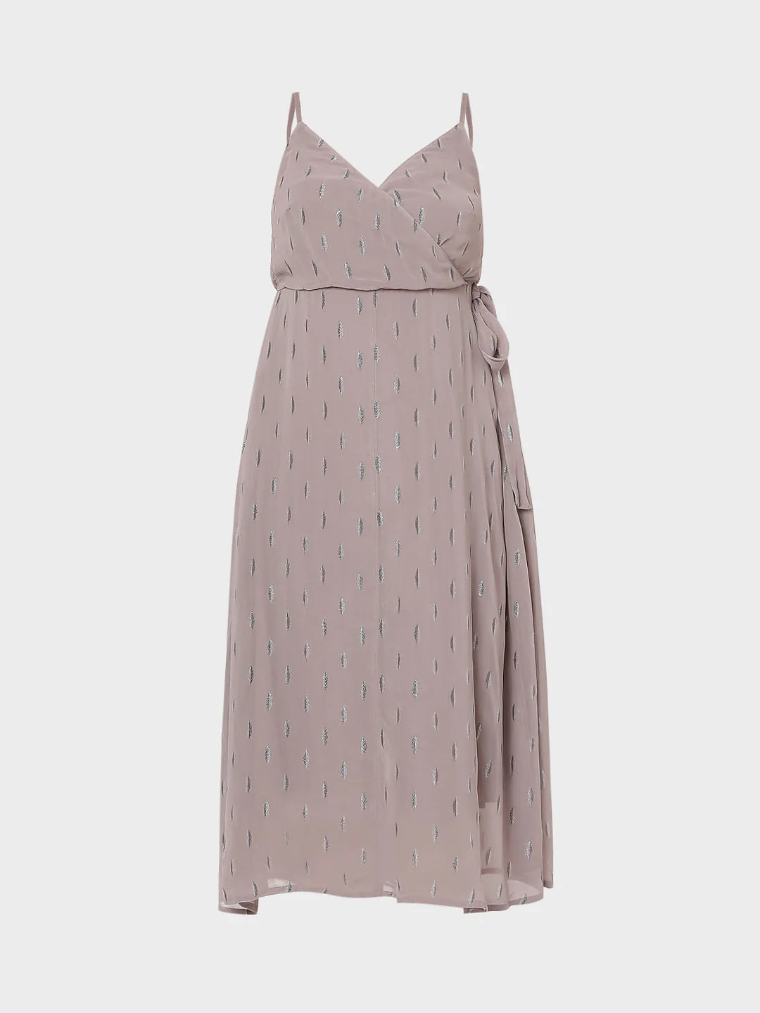 Greige Printed Midi Dress - Image 6