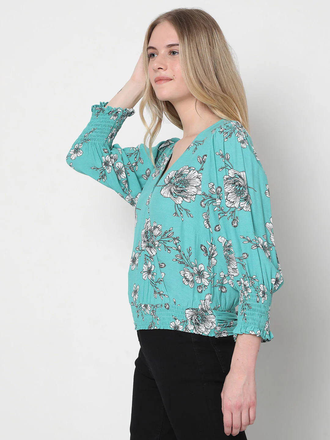 Green Floral Top - Image 3