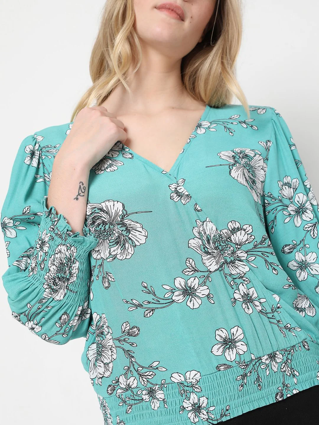 Green Floral Top - Image 6
