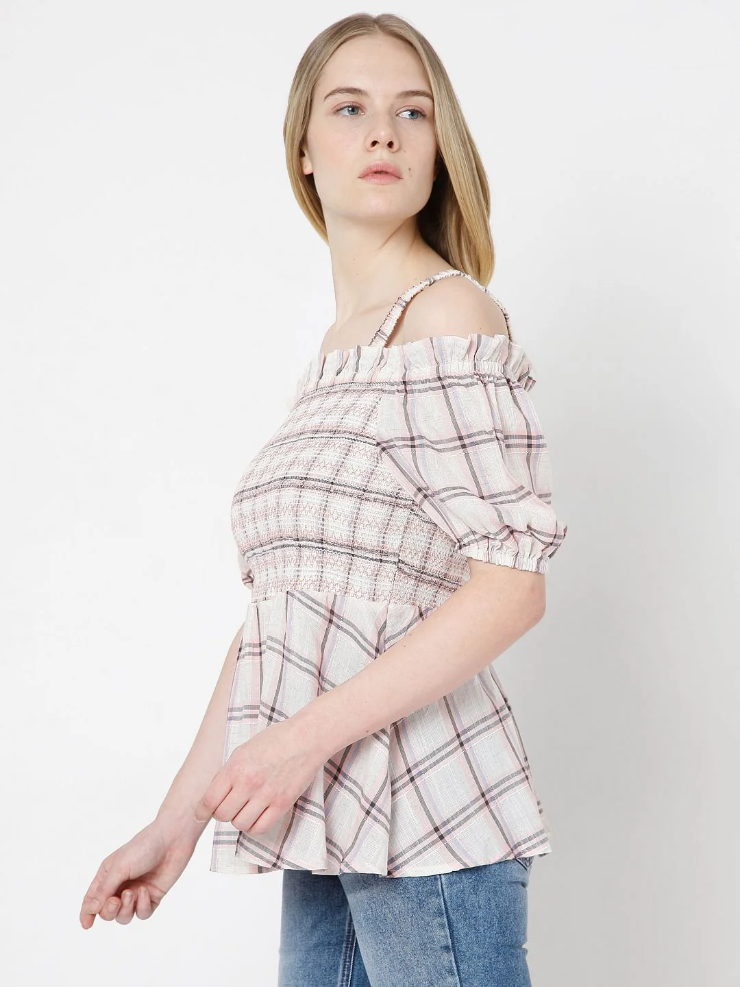 Light Pink Check Top - Image 3