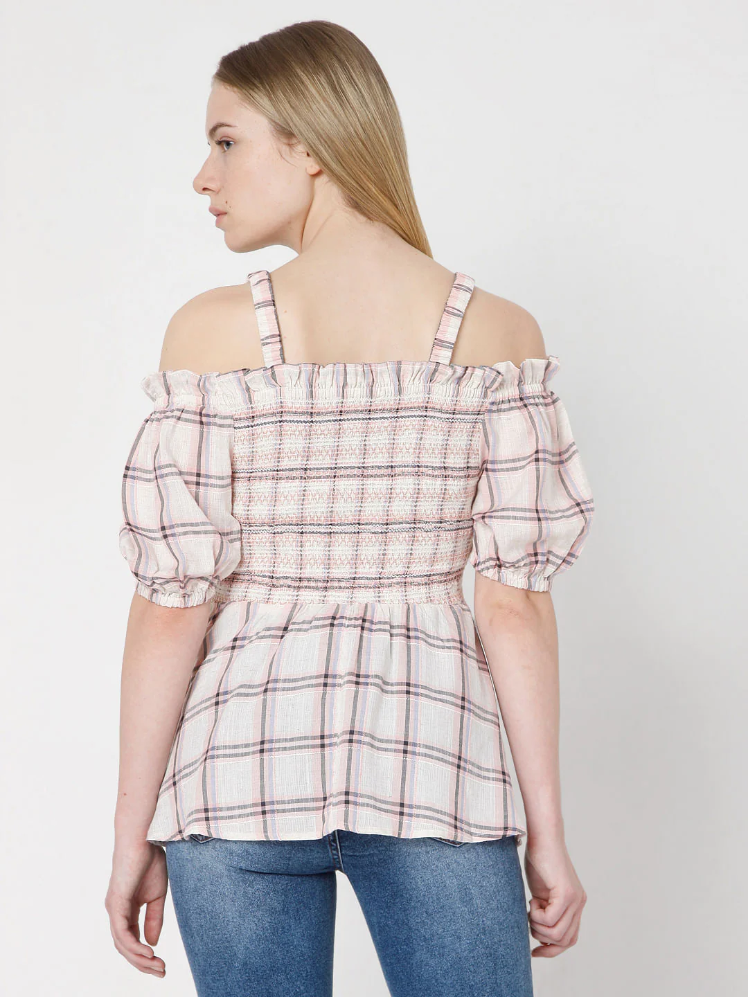 Light Pink Check Top - Image 4