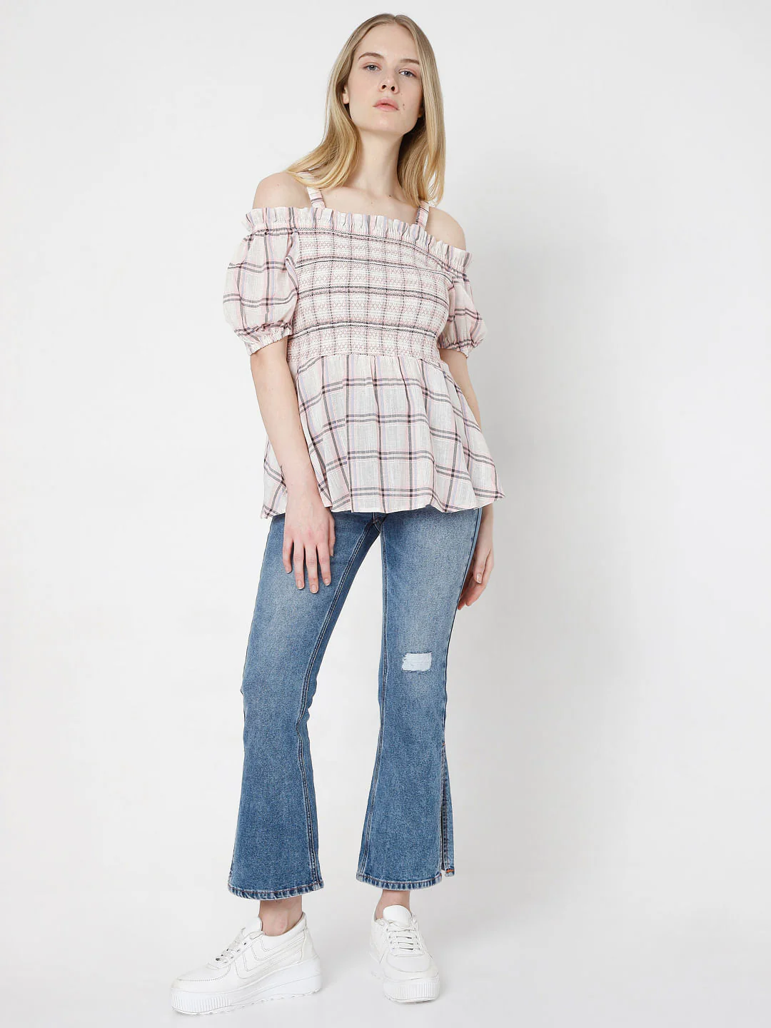 Light Pink Check Top - Image 5