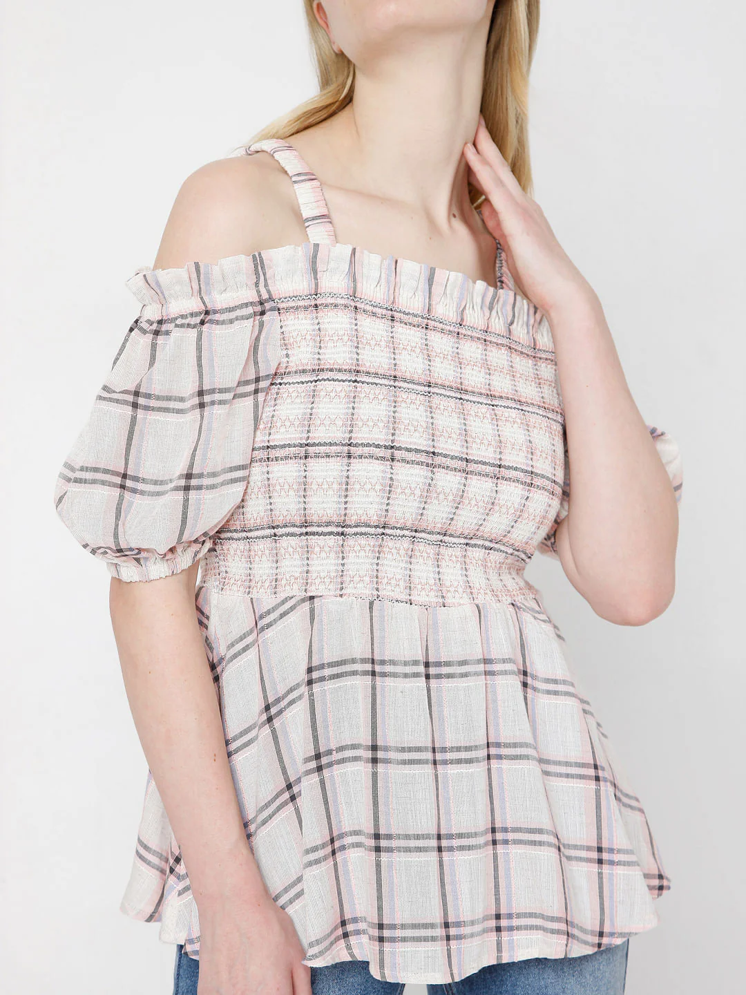 Light Pink Check Top - Image 6