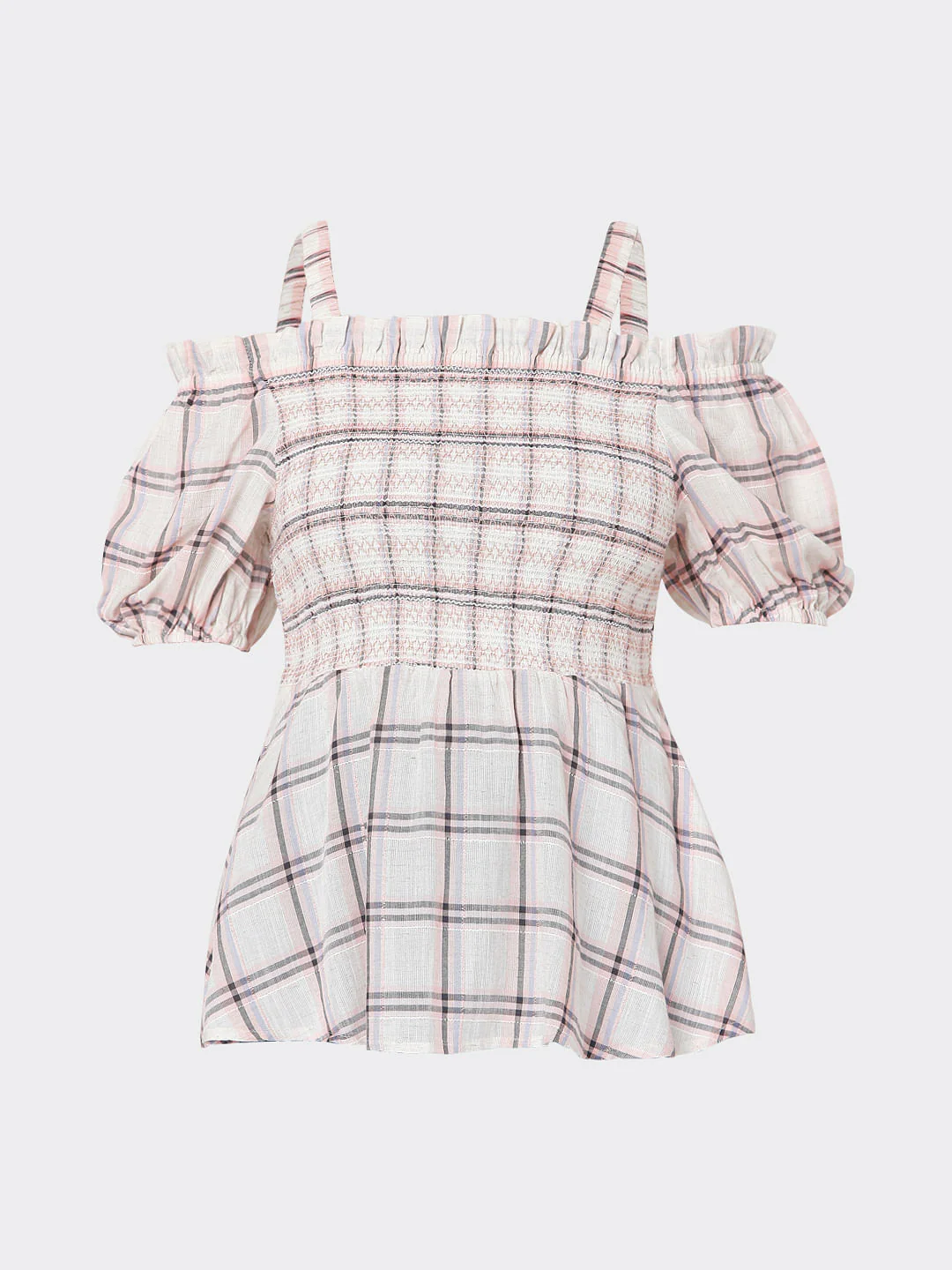 Light Pink Check Top - Image 7