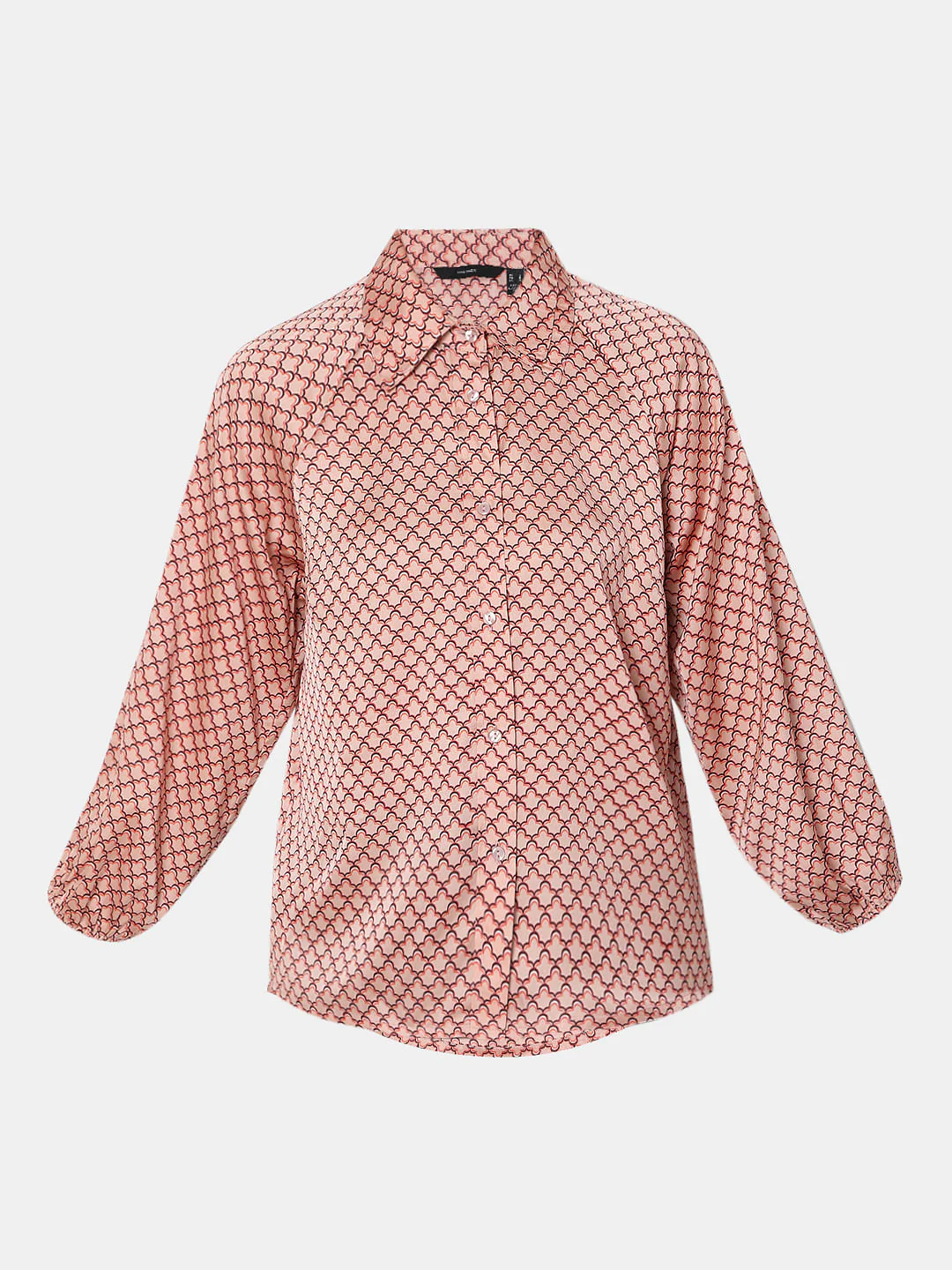 Peach Abstract Print Shirt - Image 7