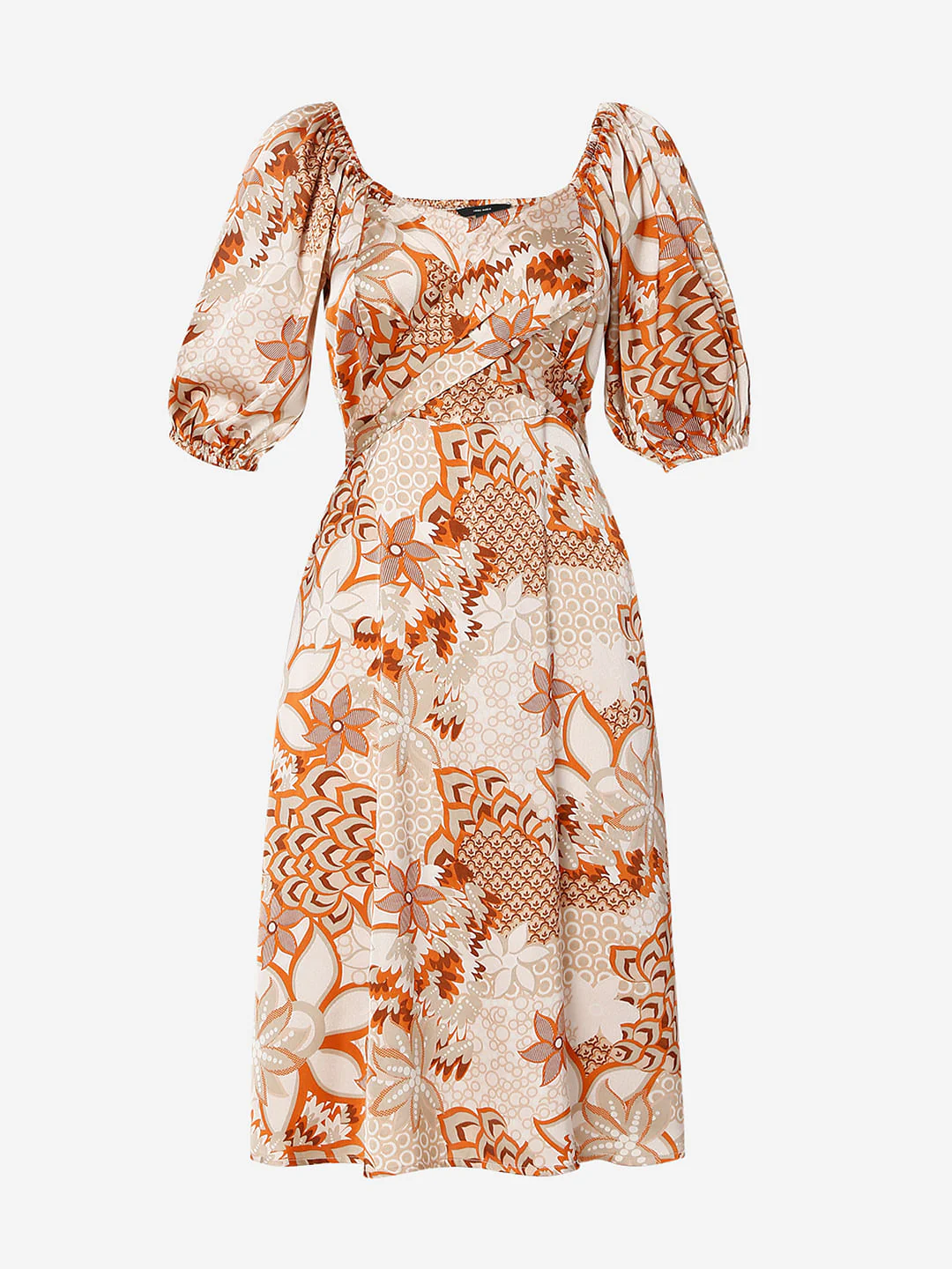 Brown Printed Midi Dress - Image 6