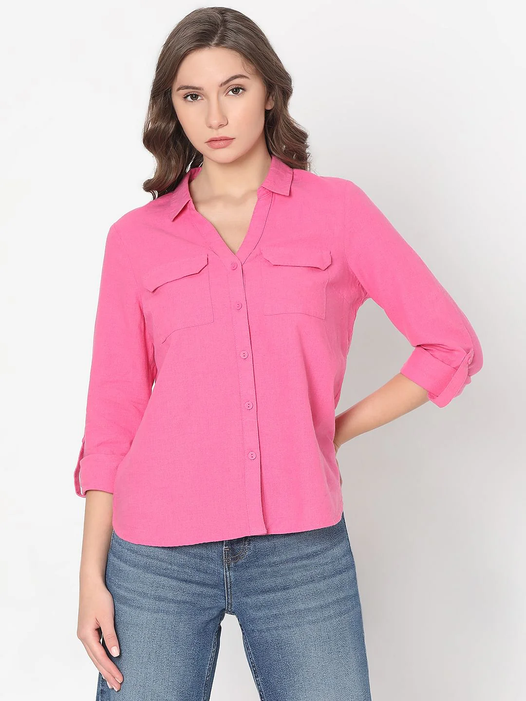 Pink Linen Shirt - Image 2