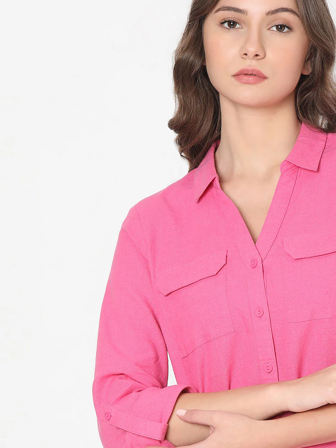 Pink Linen Shirt - Image 6