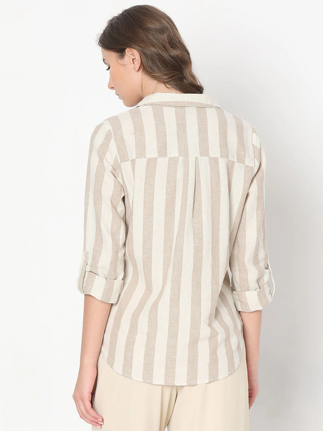 Beige Striped Shirt - Image 4