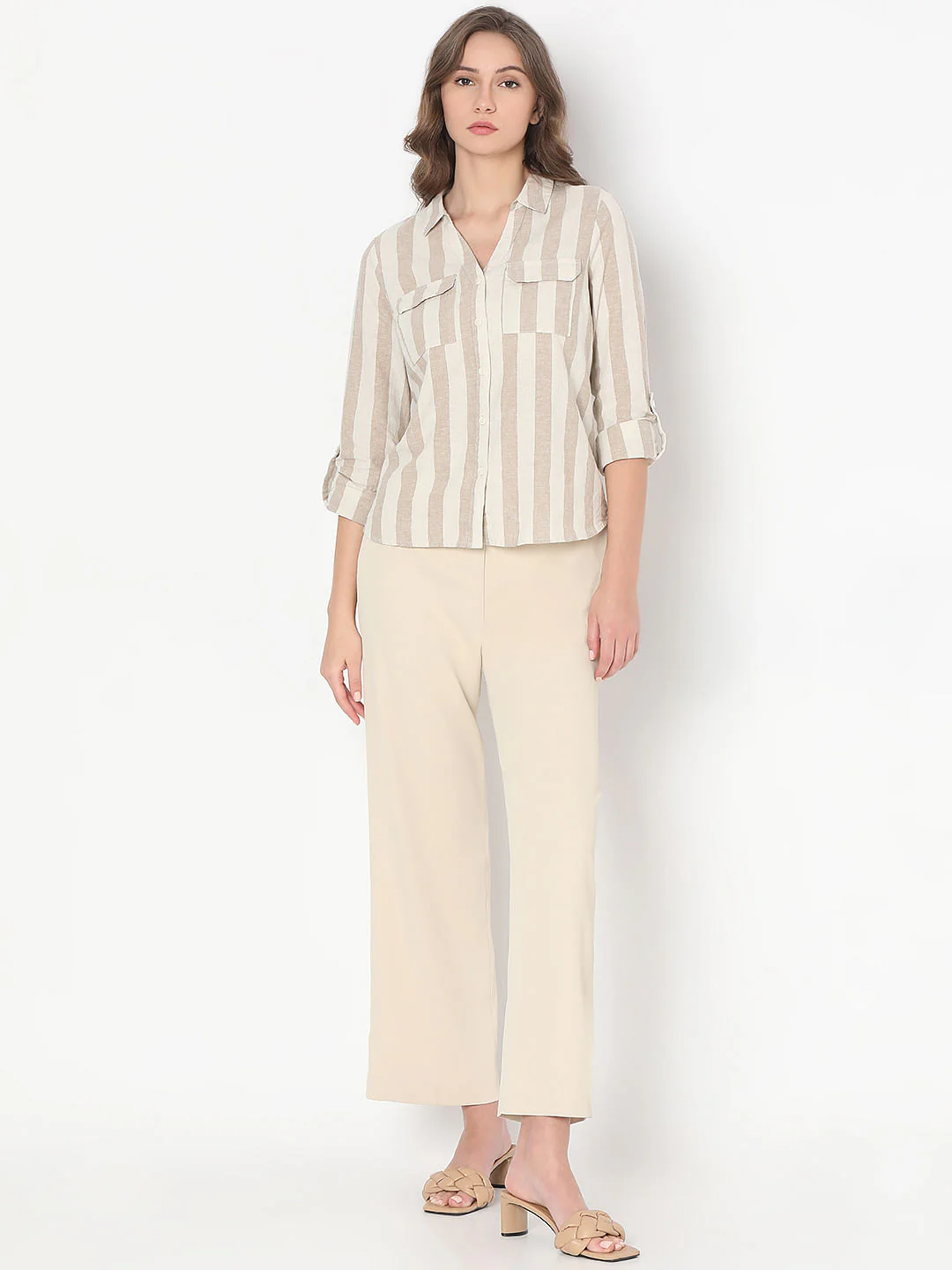 Beige Striped Shirt - Image 5