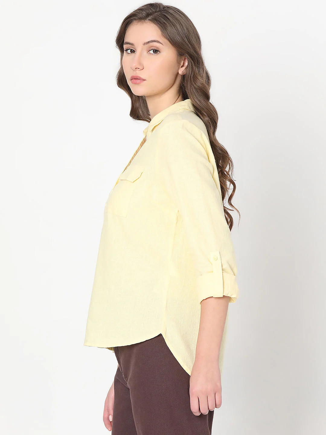 Light Yellow Linen Shirt - Image 3