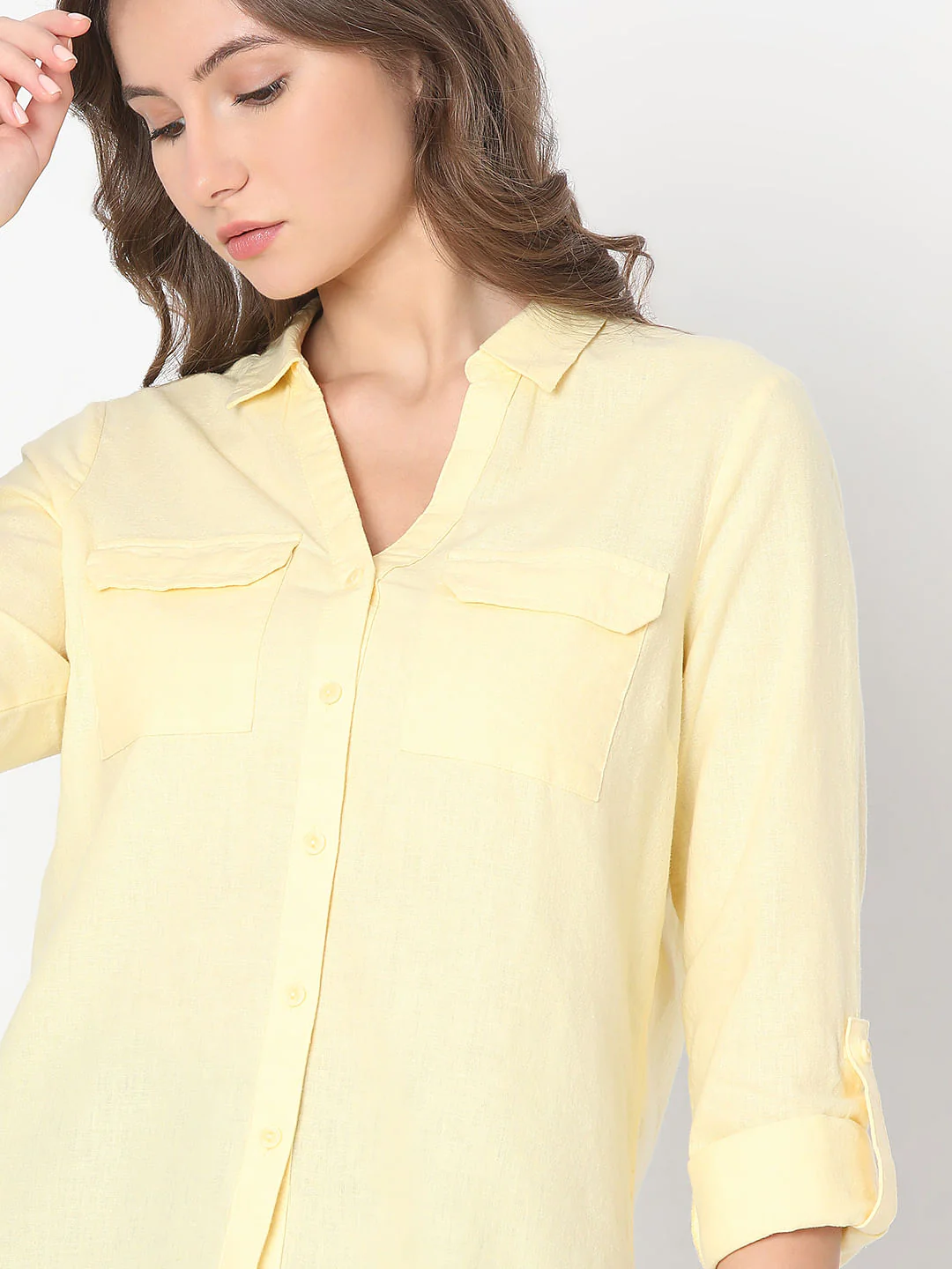 Light Yellow Linen Shirt - Image 6