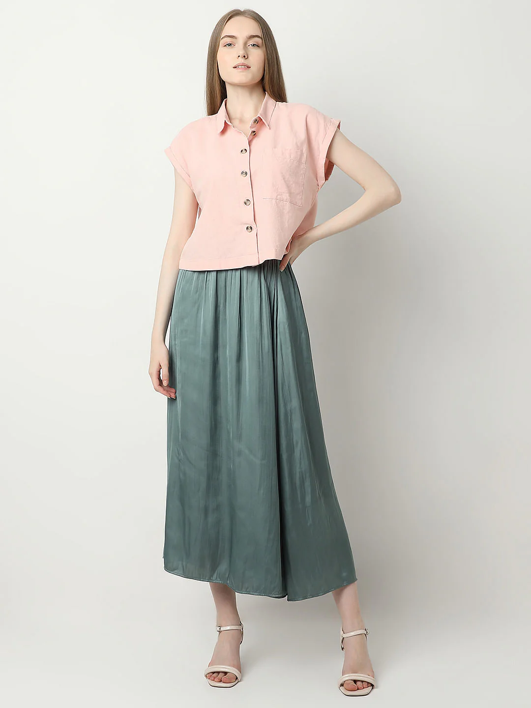 Light Pink Cropped Shirt - Image 5