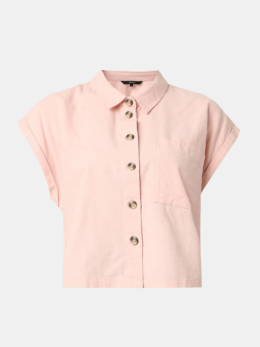 Light Pink Cropped Shirt - Image 7