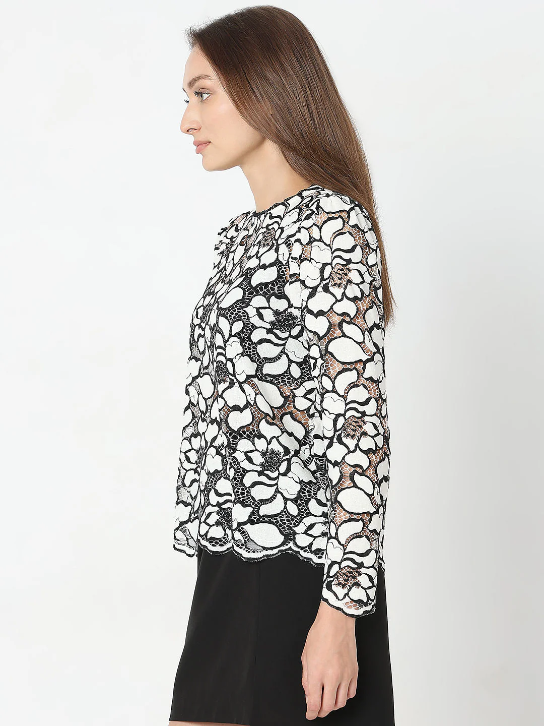 White Floral Lace Top - Image 3