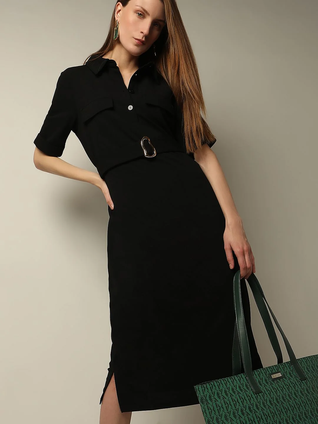 Black Shirt Dress
