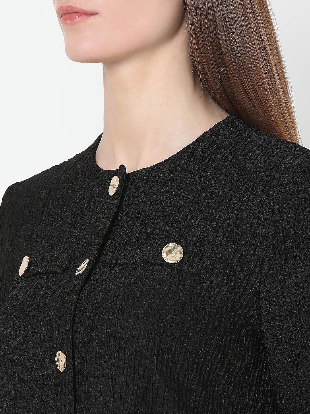 Black Knitted Textured Co-Ord Set Top - Image 8