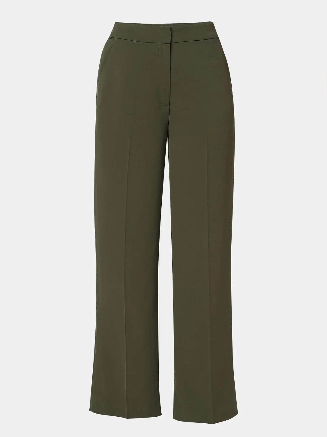 Olive Green Straight Fit Pants - Image 7