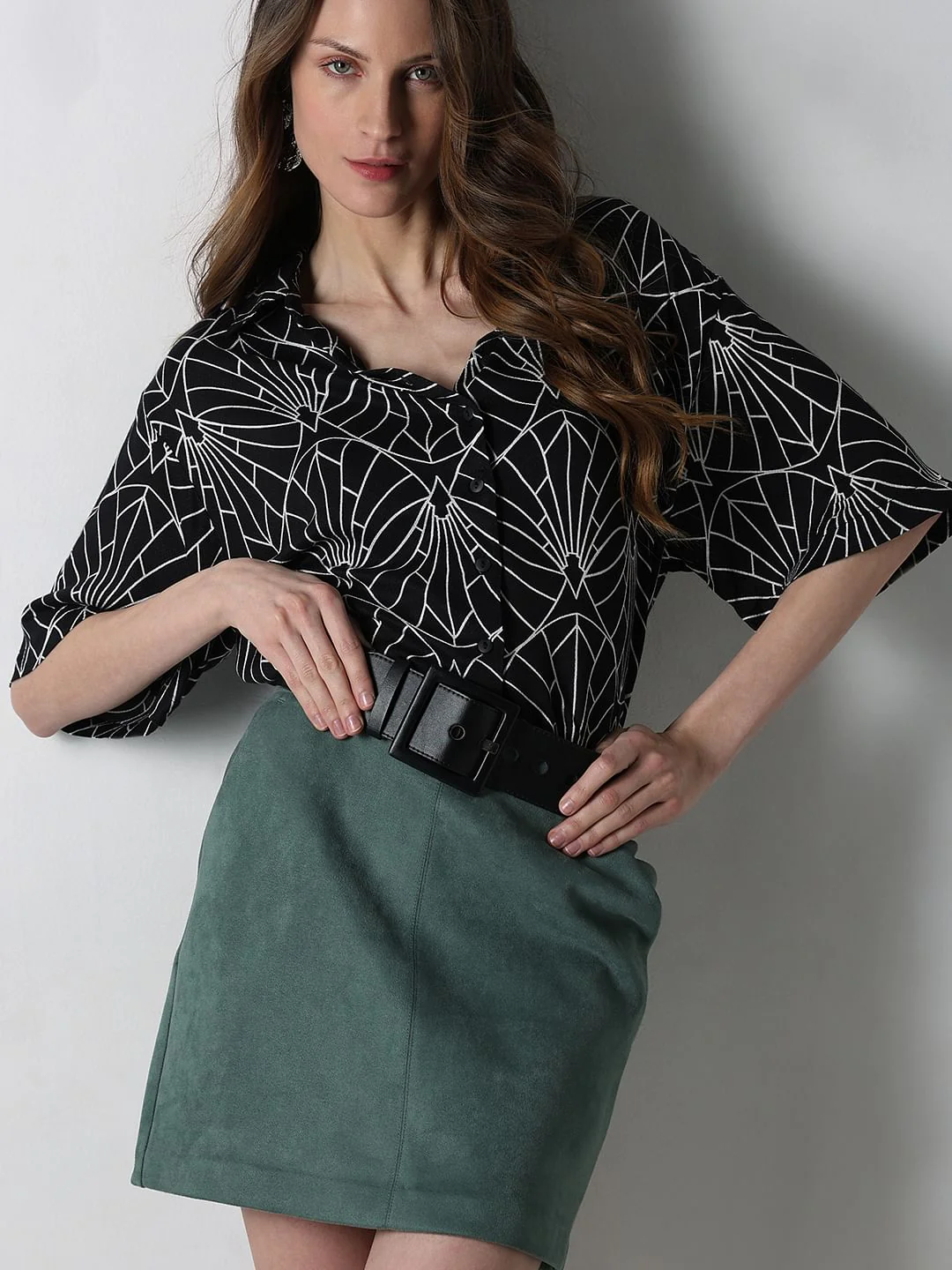 Black Printed Shirt