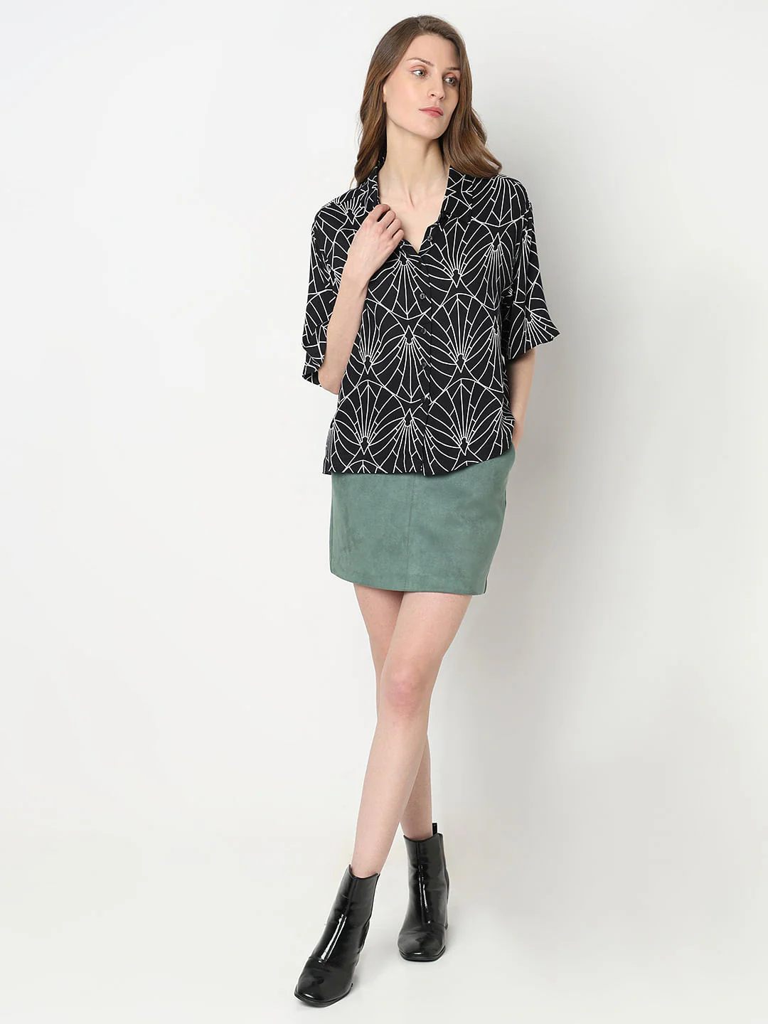 Black Printed Shirt - Image 5
