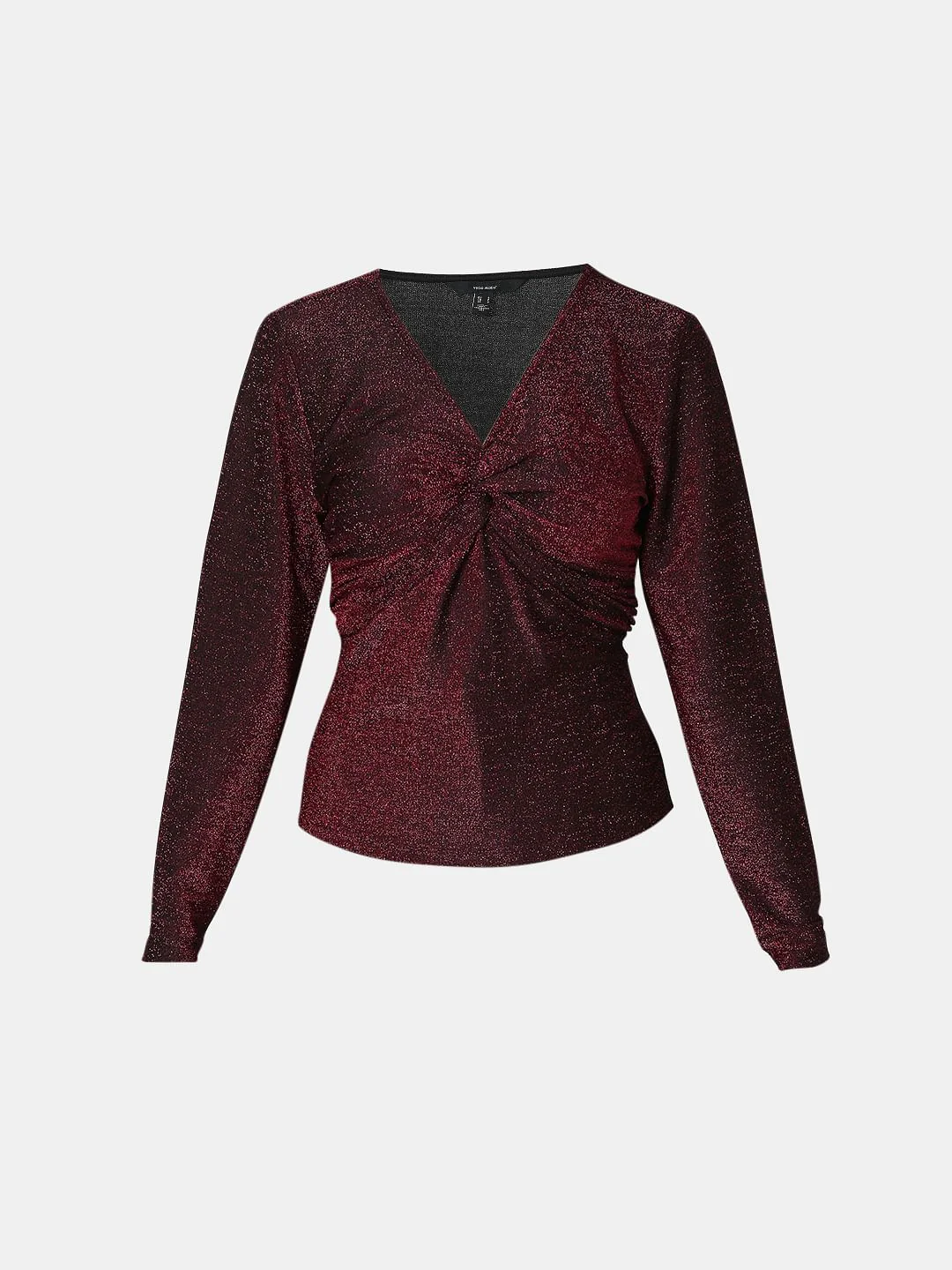 Wine Red Shimmer Lurex Top - Image 7