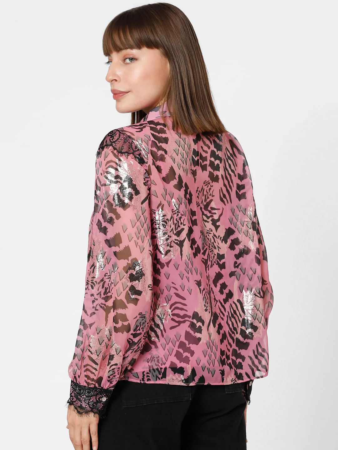 Pink Abstract Print Shirt - Image 4