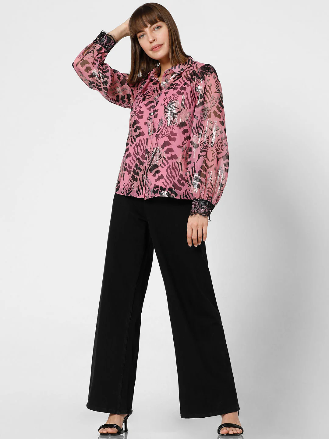 Pink Abstract Print Shirt - Image 5
