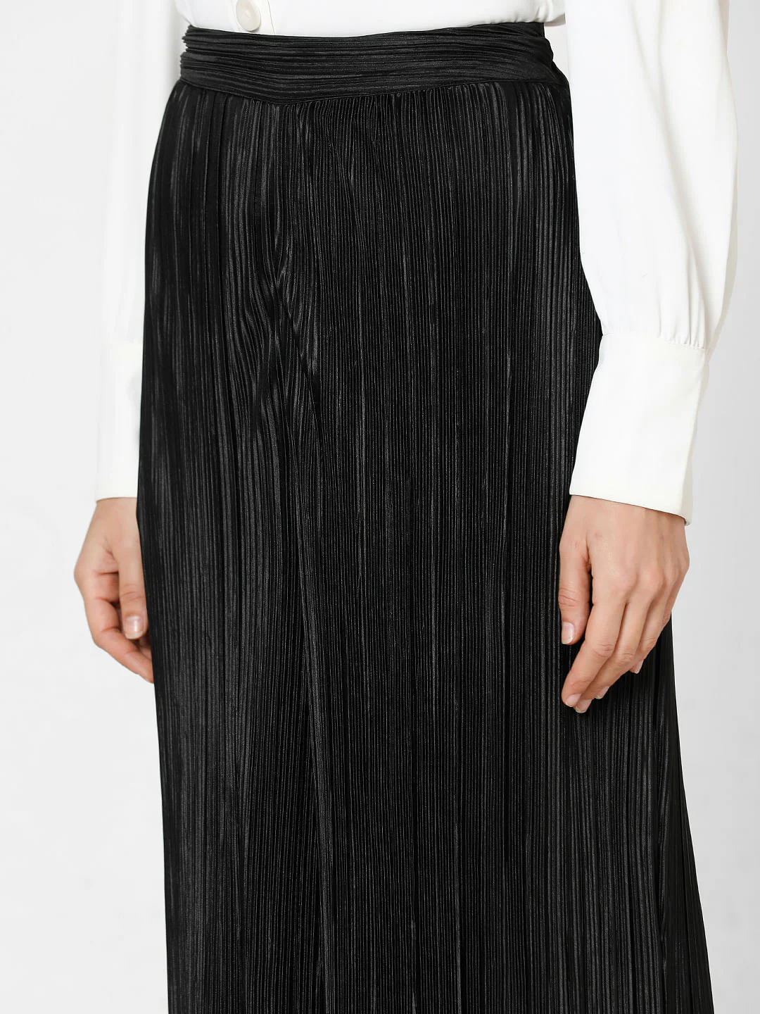 Black High Rise Flared Co-Ord Set Pants - Image 8