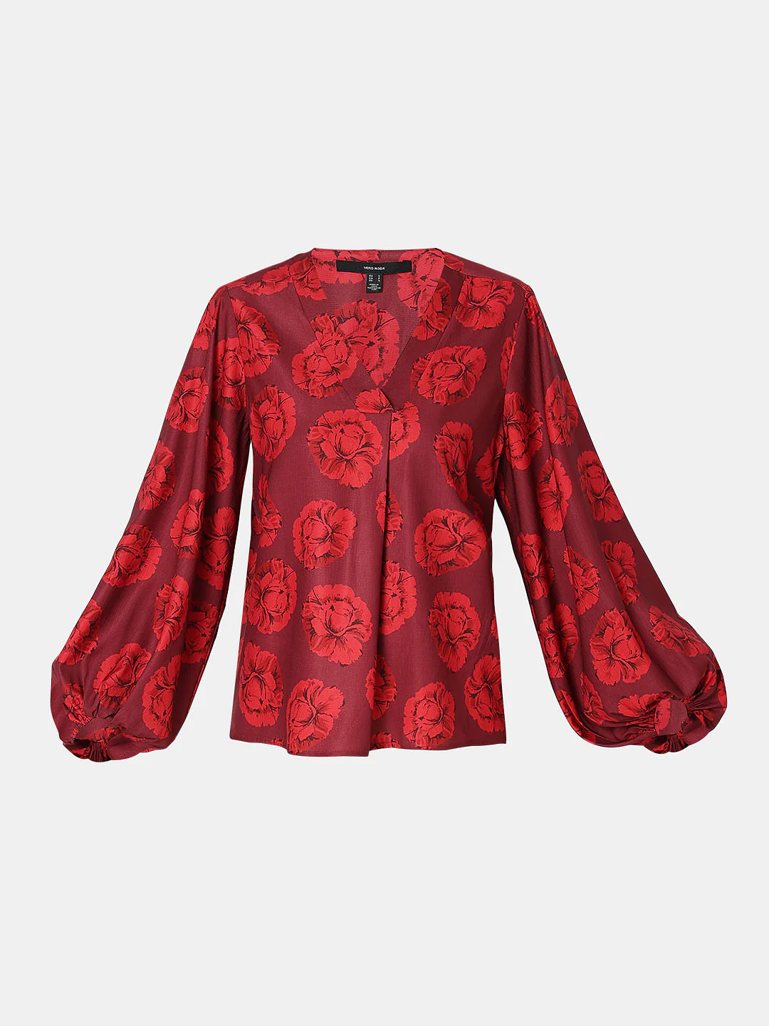 Red Floral Print Top - Image 7