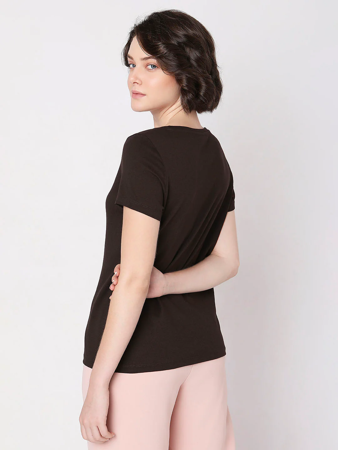 Brown Foil Print Top - Image 4