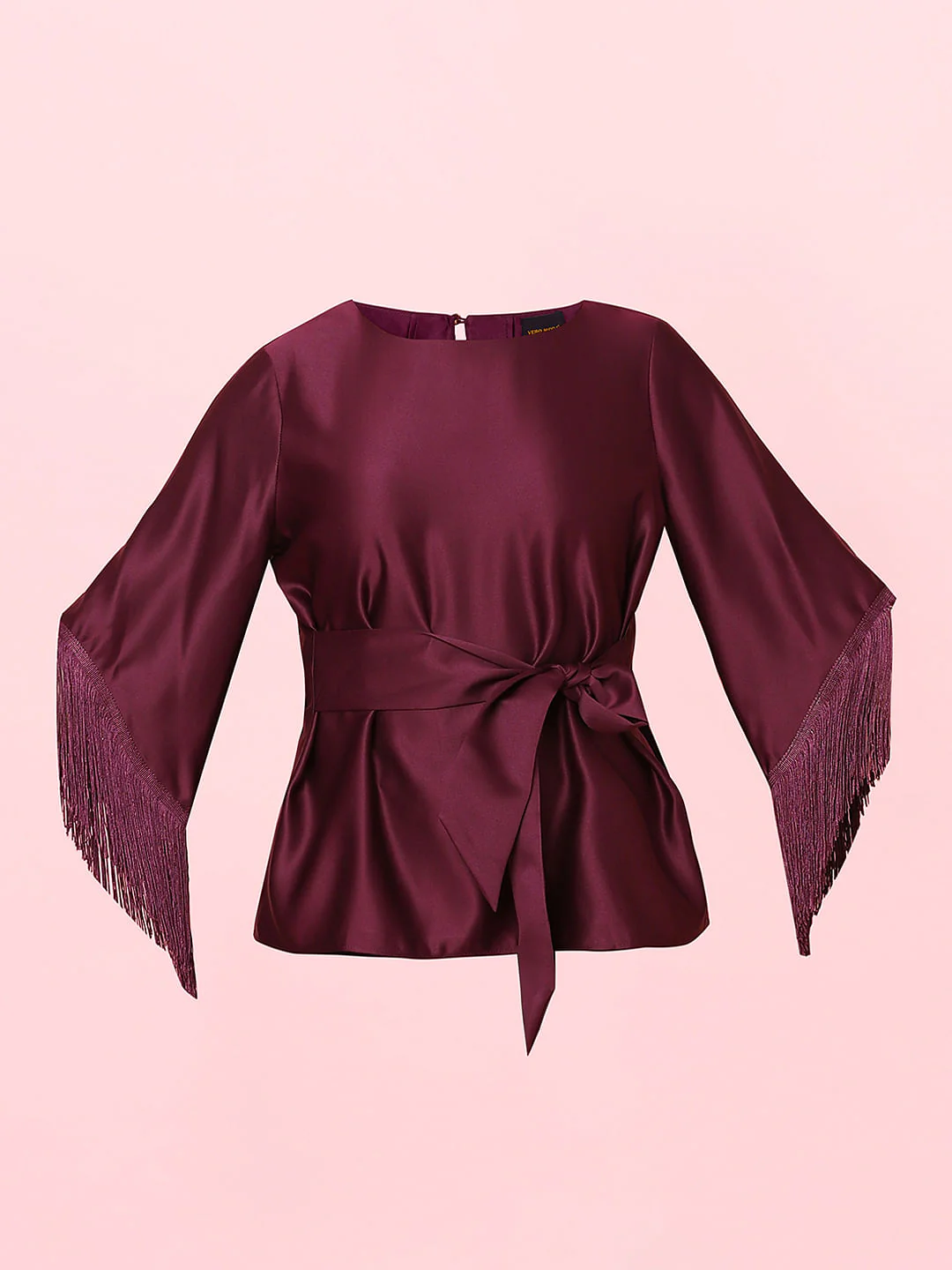 Marquee Dark Purple Fringe Detail Top - Image 7