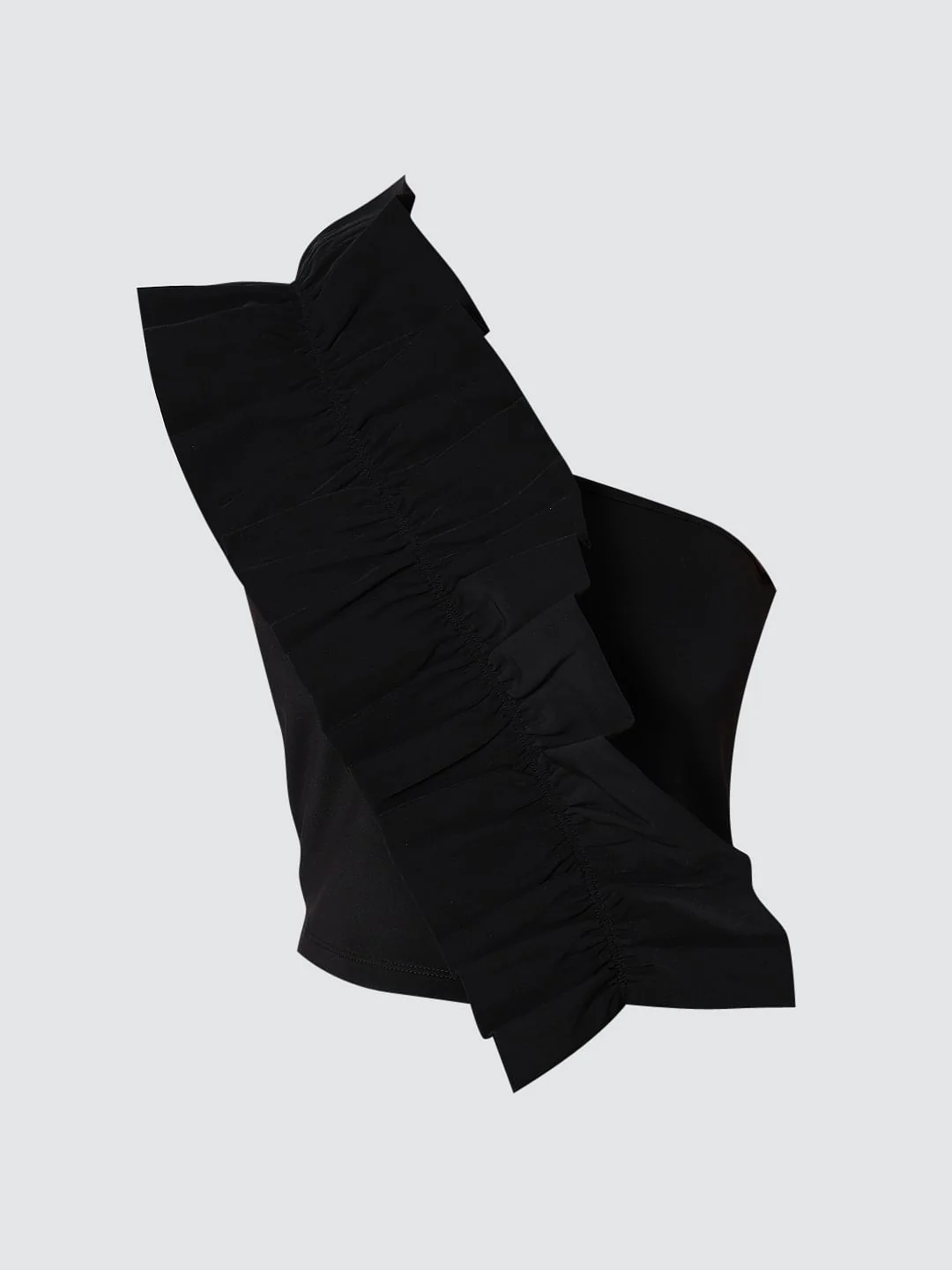 Marquee Black One-Shoulder Crop Top - Image 7