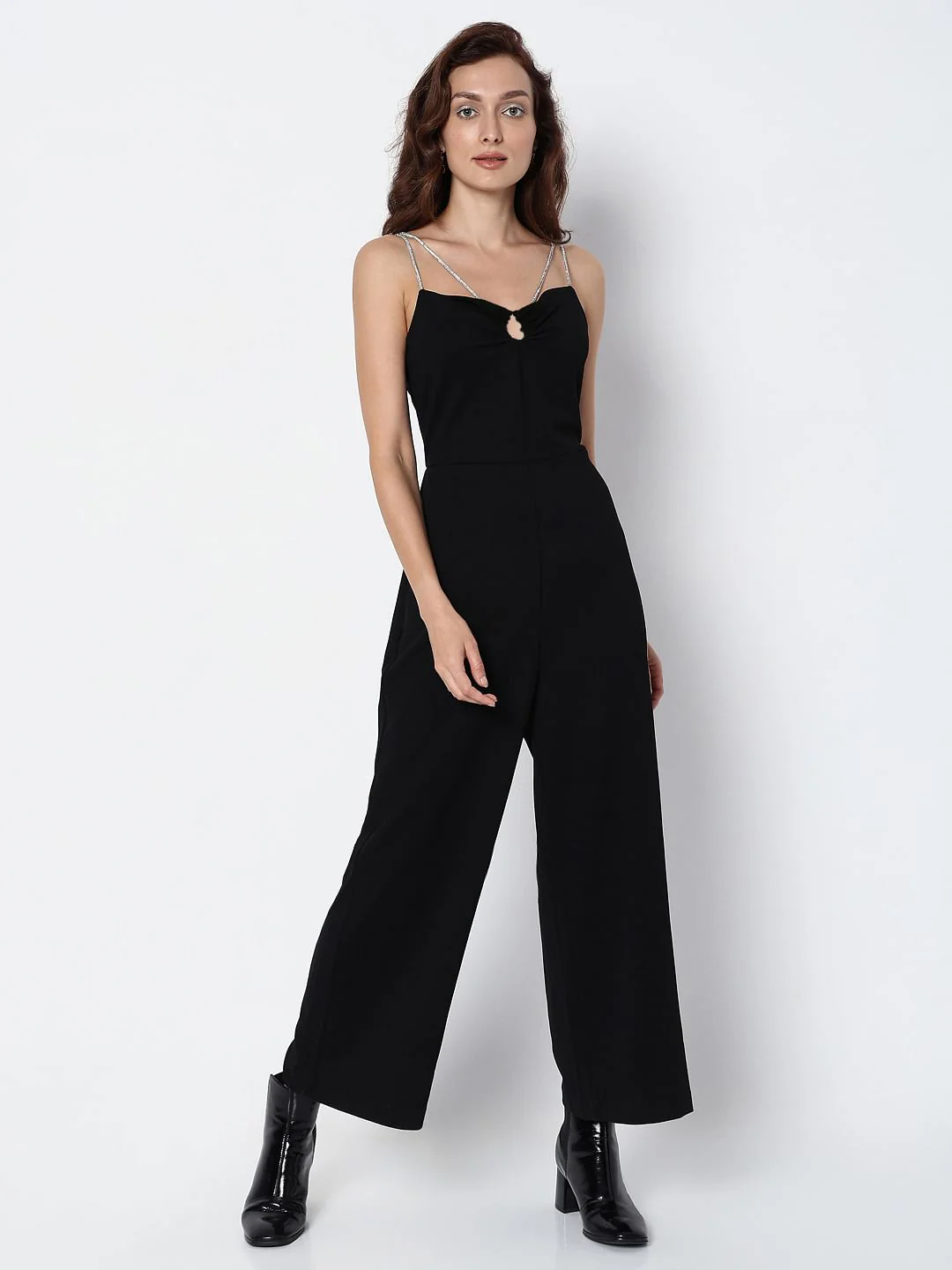 Marquee Black Embellished Jumpsuit - Image 2
