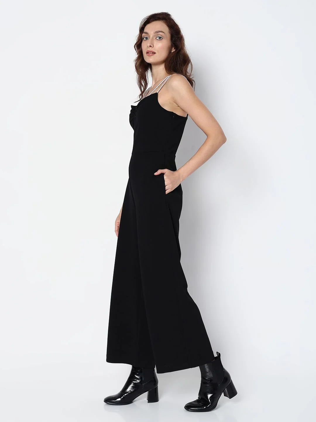 Marquee Black Embellished Jumpsuit - Image 3