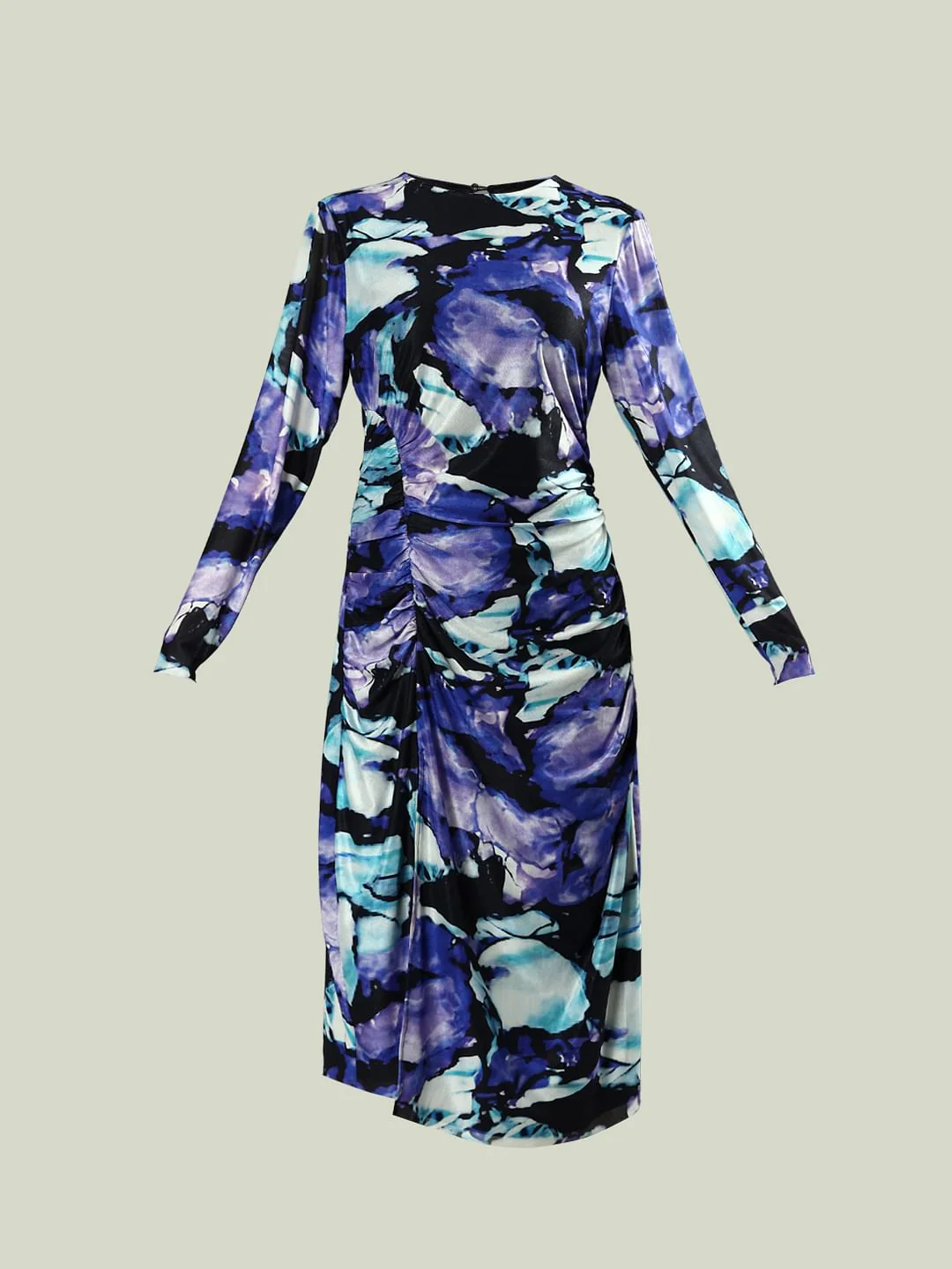 Marquee Blue Abstract Print Bodycon Dress - Image 7