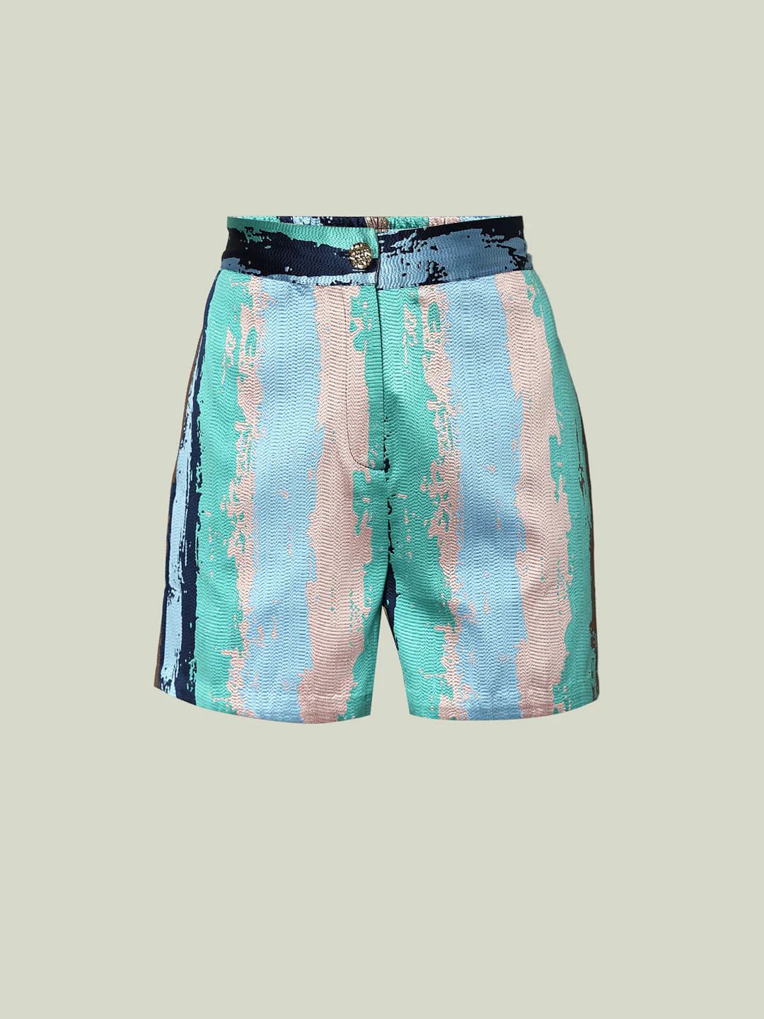 Marquee Blue Abstract Print Co-Ord Set Shorts - Image 7