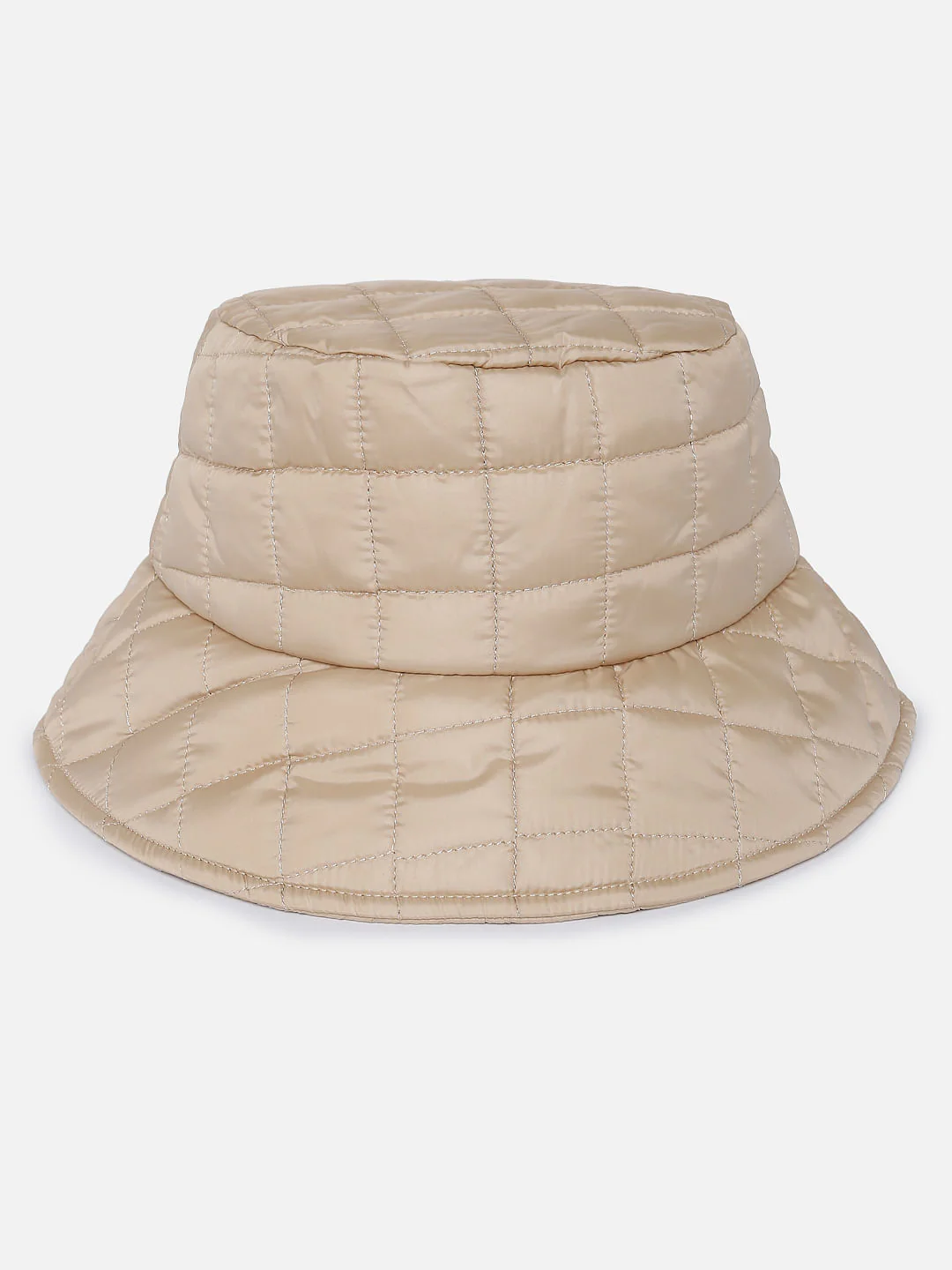 Beige Quilted Bucket Hat - Image 2