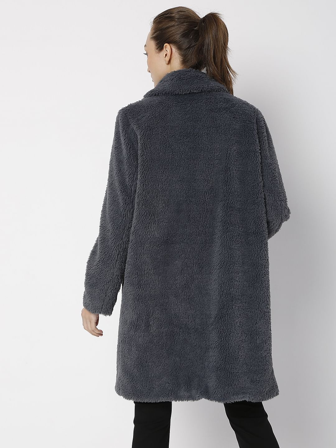 Ombre Blue Teddy Overcoat - Image 4