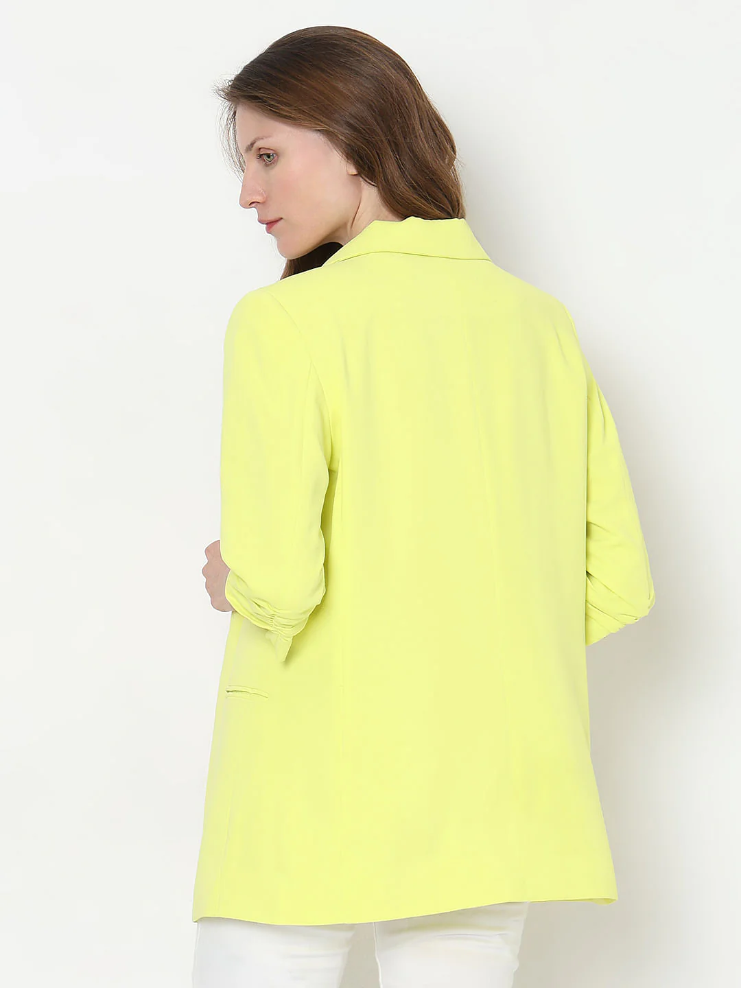 Lime Yellow Tailored Blazer - Image 4