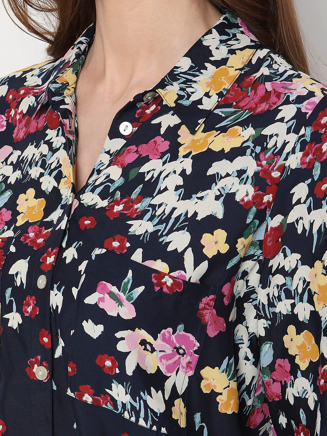 Blue Floral Full Sleeves Shirt - Image 8