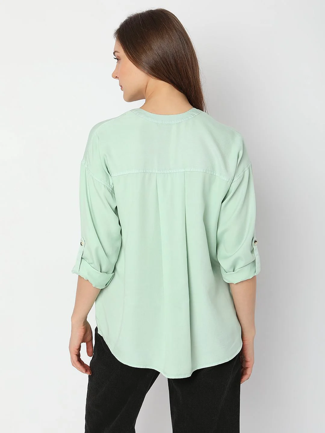 Green V-Neck Shirt - Image 4