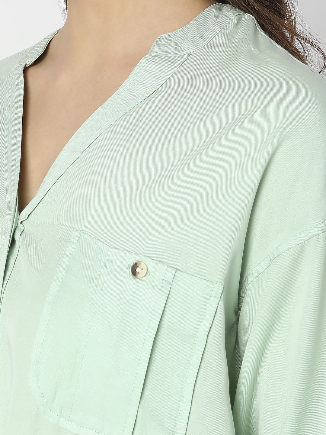 Green V-Neck Shirt - Image 8