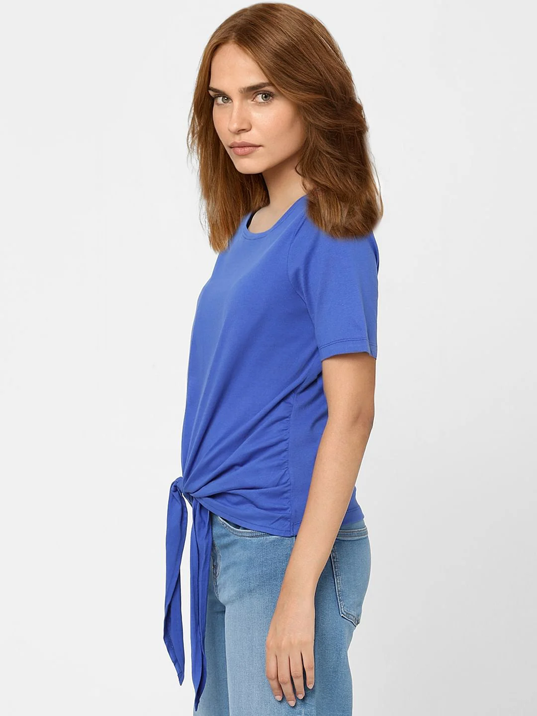 Blue Tie Up T-Shirt - Image 2