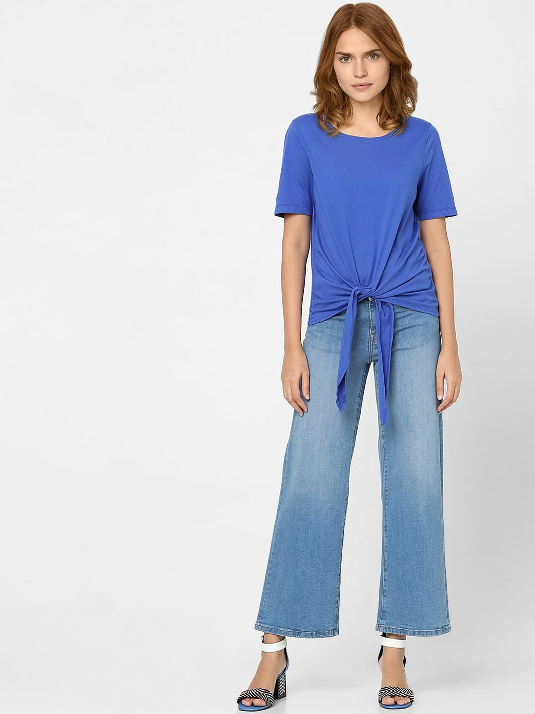 Blue Tie Up T-Shirt - Image 4