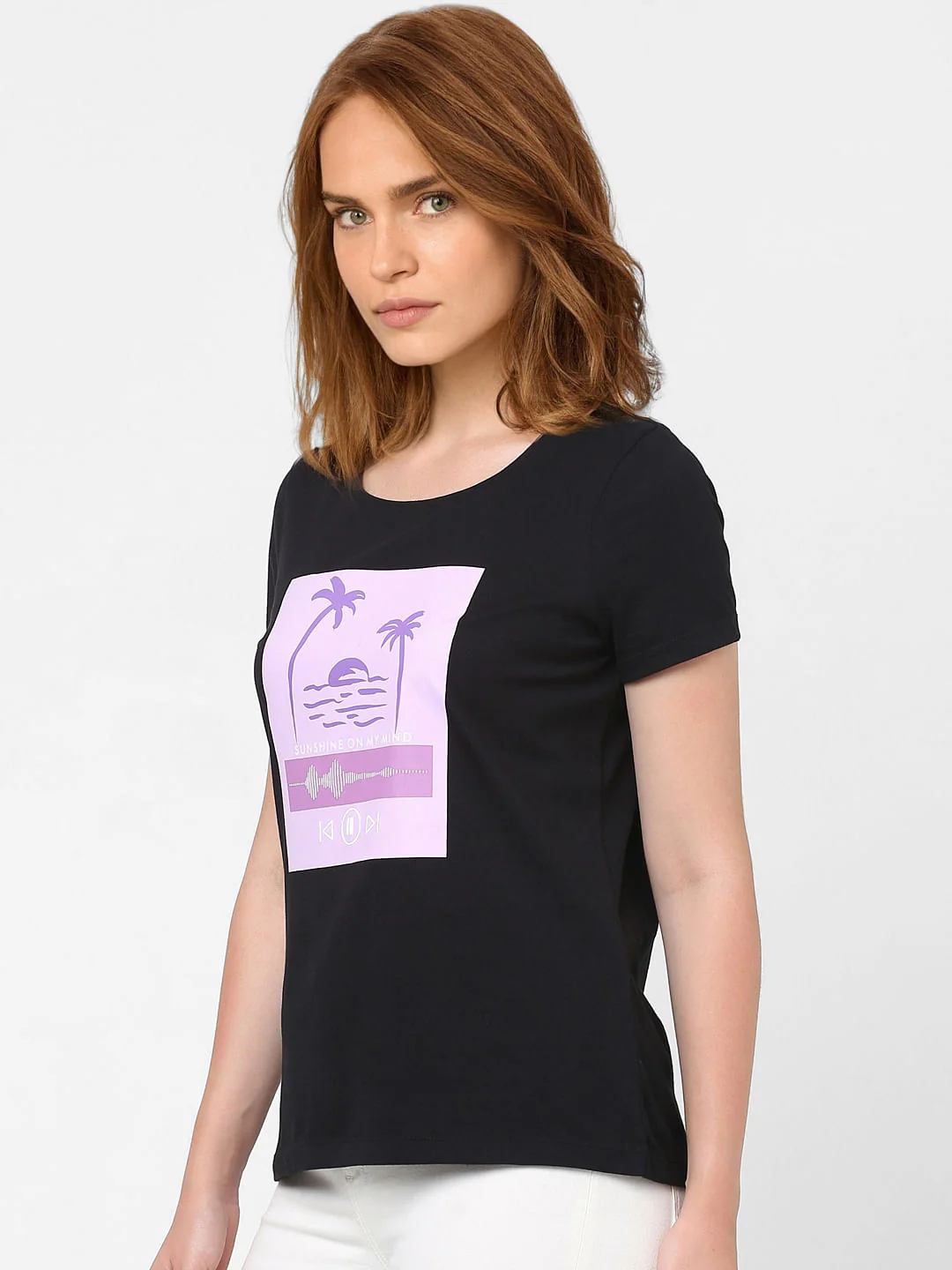 Black Graphic Print T-Shirt - Image 2