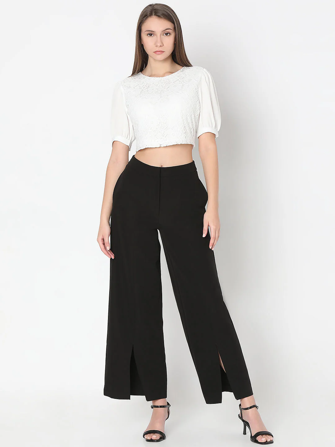 White Lace Crop Top - Image 5
