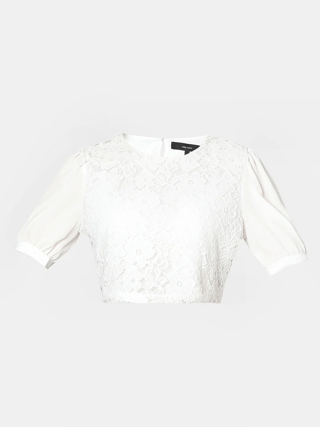 White Lace Crop Top - Image 7